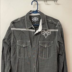 Affliction Men’s Large Buttoned Down Collard Shirt